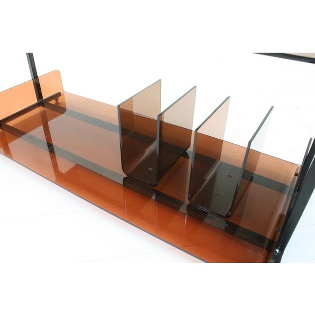 Acrylic Glass Stereo Cabinet attributed to Michel Dumas for Roche Bobois, 1970s For Sale - Image 15 of 18