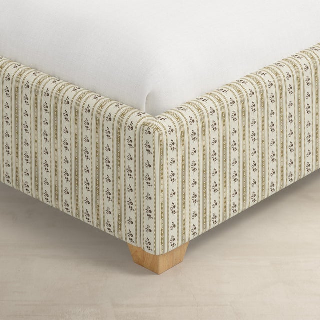 Stoffer Home x Cloth & Company Elsie Headboard in Botanical Stripe Dijon with Dijon Welt, Twin For Sale In Chicago - Image 6 of 9