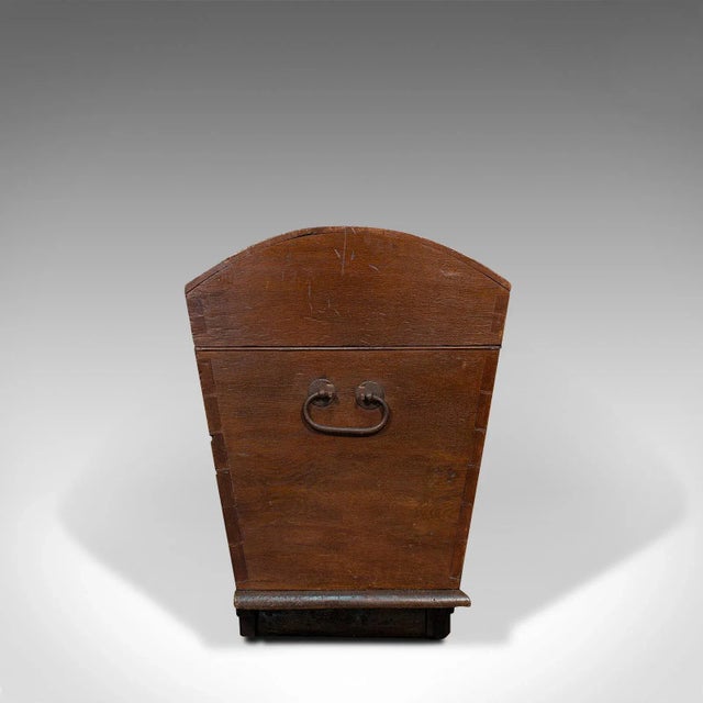 C. 1800 Large Georgian Antique Oak Chest For Sale - Image 6 of 13