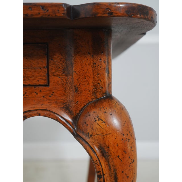 Wood Henredon One-Drawer French Provincial Mahogany Side Table For Sale - Image 7 of 16