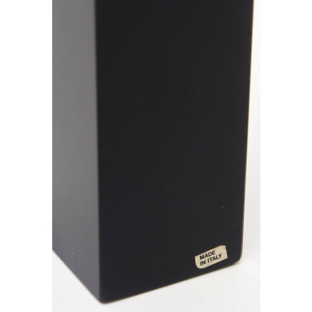 Black Vintage Murano Black Glass and Draped Brass Vase, Italy, 1960's For Sale - Image 8 of 9