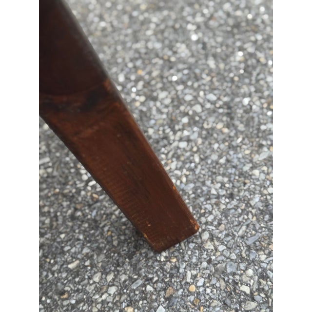 Rustic Late 20th Century Rustic Live Edge Solid Wood Bench With Splayed Legs For Sale - Image 3 of 9