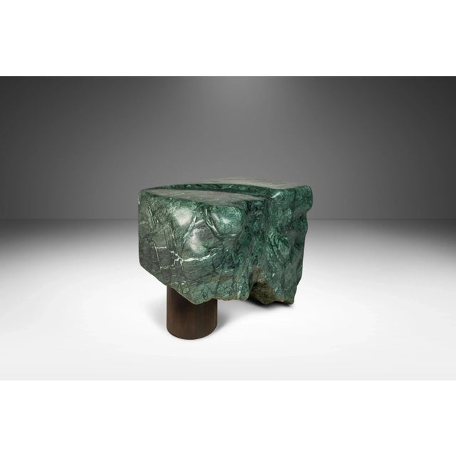 Hand-sculpted in pure, solid Guatemalan Green Marble this fascinating sculpture is absolutely arresting from every angel....