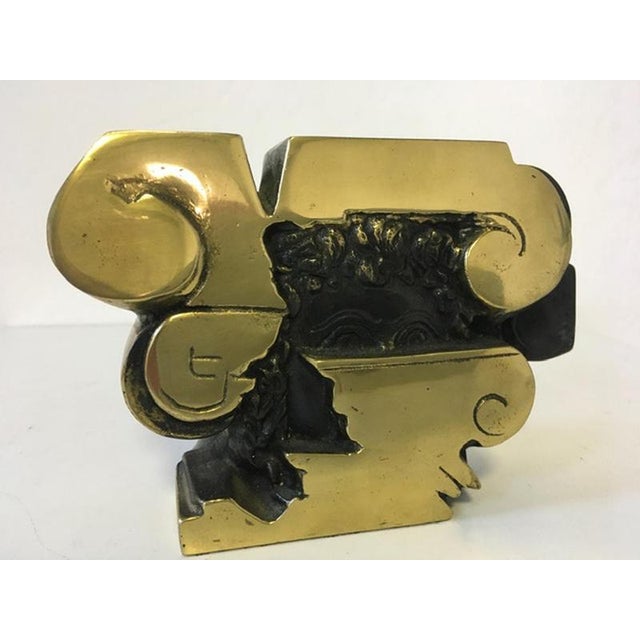 Postmodern Abstract Architectural Sculpture in Bronze, Italy, 1980s For Sale - Image 3 of 17