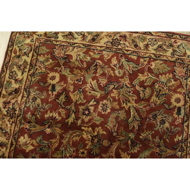 Agra Runner 4’1” X 11’11” Red Wool Traditional Hand-Knotted Oriental Rug For Sale In Philadelphia - Image 6 of 13