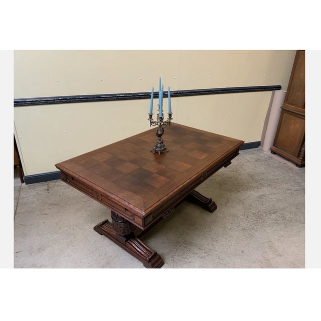Vintage Extendable Table, 1945 For Sale - Image 3 of 10
