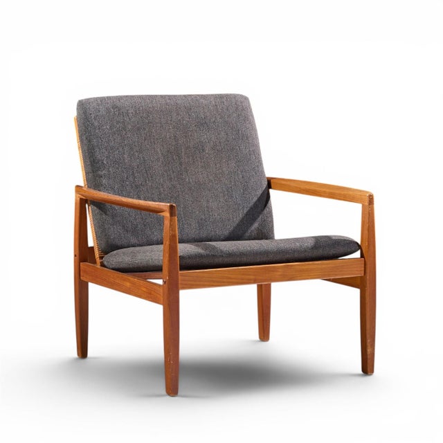 Hans Olsen Hans Olsen for Juul Kristensen Model 519 Mid Century Danish Teak and Cane Chairs - Pair For Sale - Image 4 of 13
