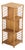 French Rattan Open Square Bookshelf, C. 1950. For Sale