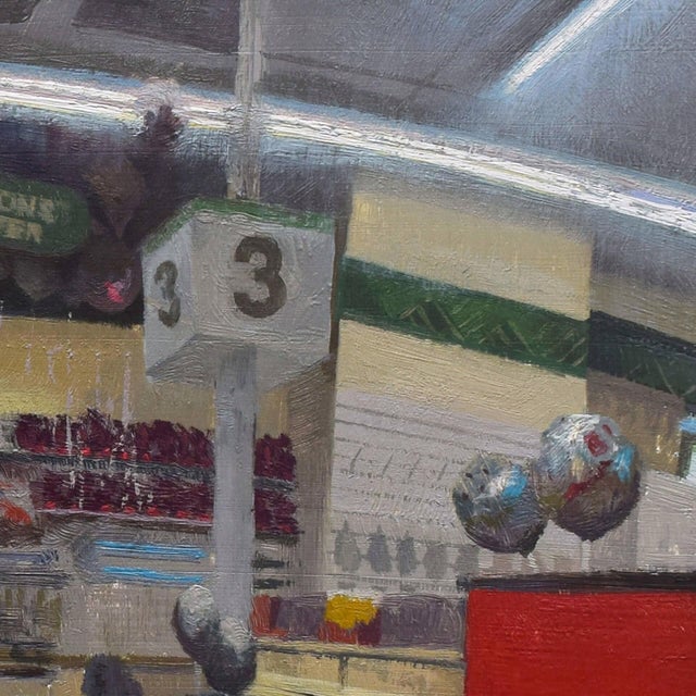 Early 21st Century Dollar Tree by Brad Davis | Oil on wood panel Interior of a dollar store with checkout counters. For Sale - Image 5 of 5