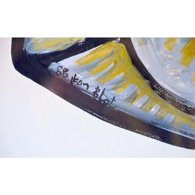 Contemporary Abstract Framed Gouache on Paper Drawing by Jean-Jacques Blot For Sale - Image 4 of 5