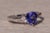 Silver The Grove Street: Tanzanite and Diamond Ring in White Gold For Sale - Image 8 of 11