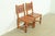 Romweber Early Romweber Antique English Jacobean Carved Oak and Burl Wood Side Chairs or Dining Chairs, Pair For Sale - Image 4 of 14
