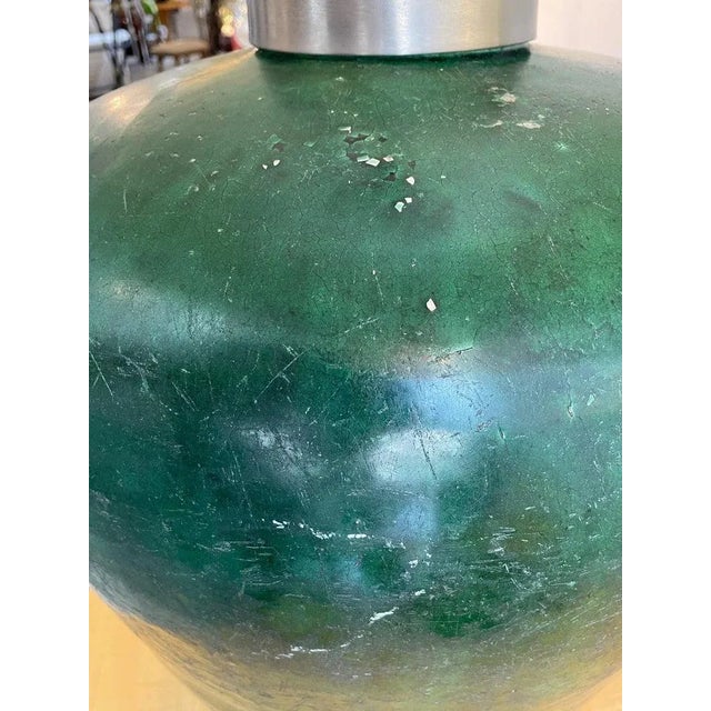 1980s 1980s Italian Table Lamp 35" H With Antique Glazed Amphora Base For Sale - Image 5 of 13
