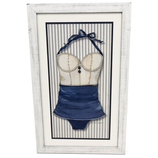 Paragon Framed Vintage Style Bathing Suit Illustrations by Roberts - Set of 4 For Sale - Image 4 of 5