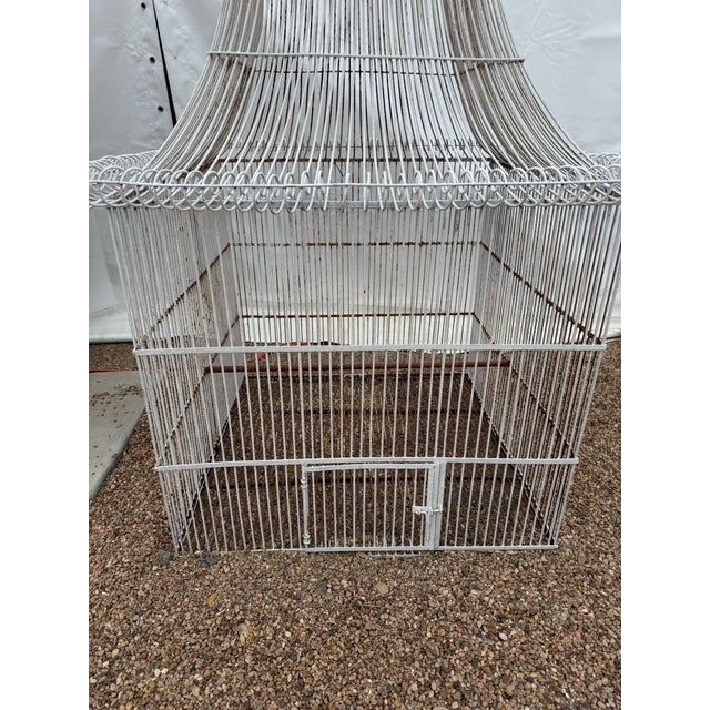 Vintage Extremely Large Pagoda Top Birdcage For Sale - Image 10 of 10