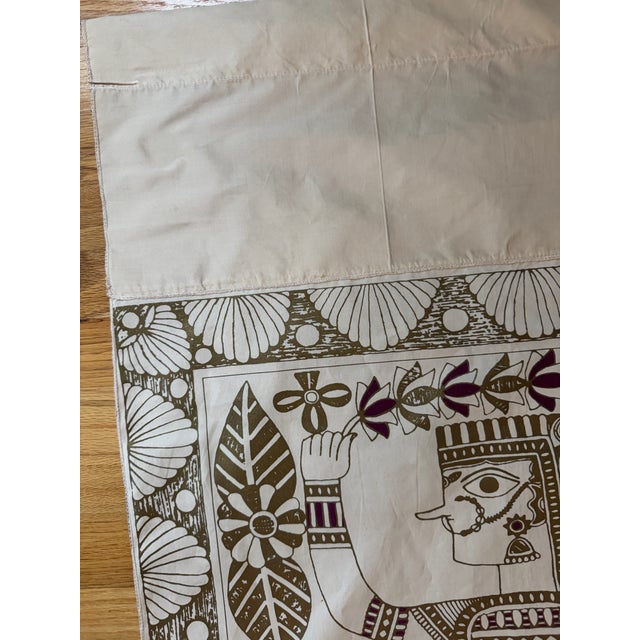 Old World Weavers Madhubani Cotton Panel Textile Art For Sale - Image 10 of 11