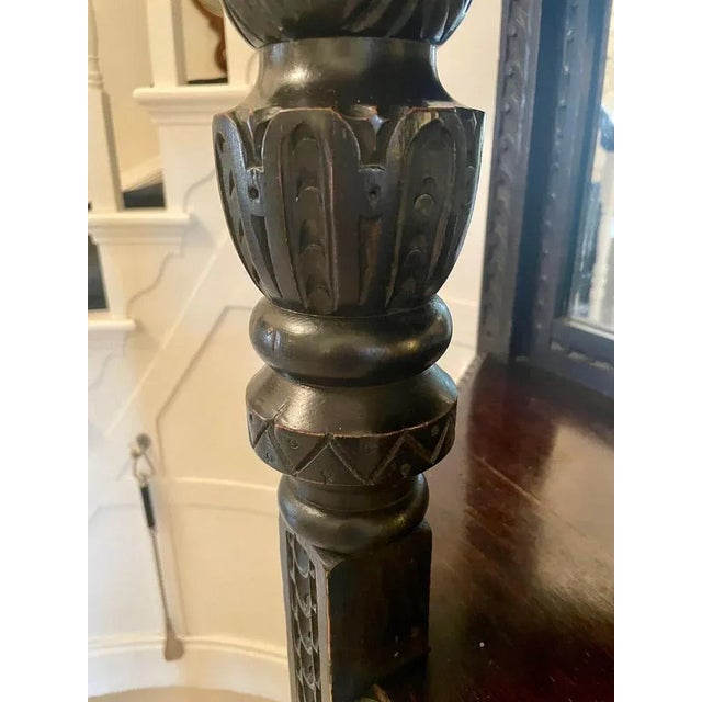 Large Antique Victorian Carved Oak Side Cabinet For Sale - Image 12 of 16