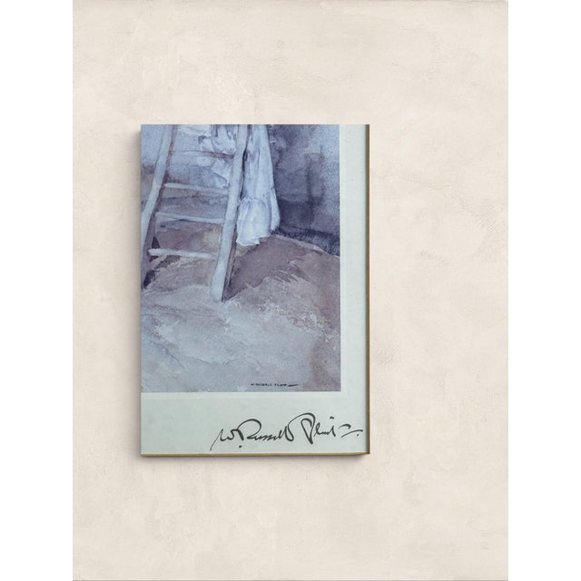 Vintage English Russell Flint Print: 'A Scrap of Newspaper' Russell Flint died in December 1969, which means this signed...
