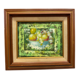 Vintage Oil on Canvas Fruit Painting
