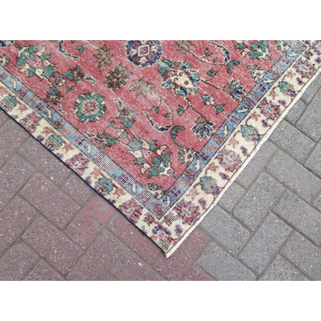 1960s Distressed Turkish Rug -39"x77" For Sale - Image 9 of 11