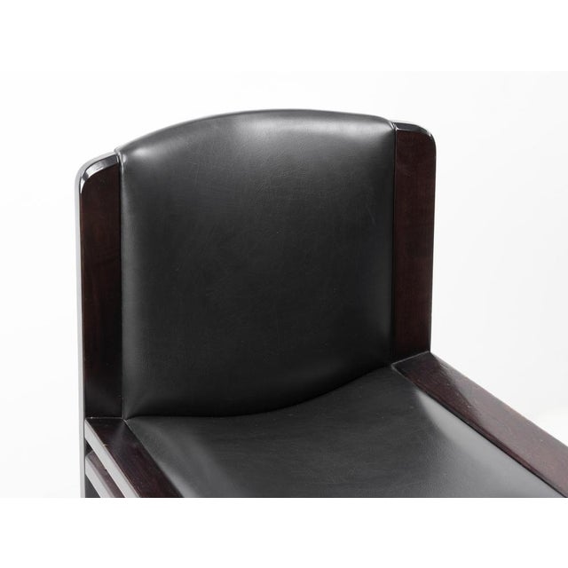 Black Chairs in Lacquered Wood and Skai by Joe Colombo for Pozzi, Italy, 1966, Set of 4 For Sale - Image 8 of 9