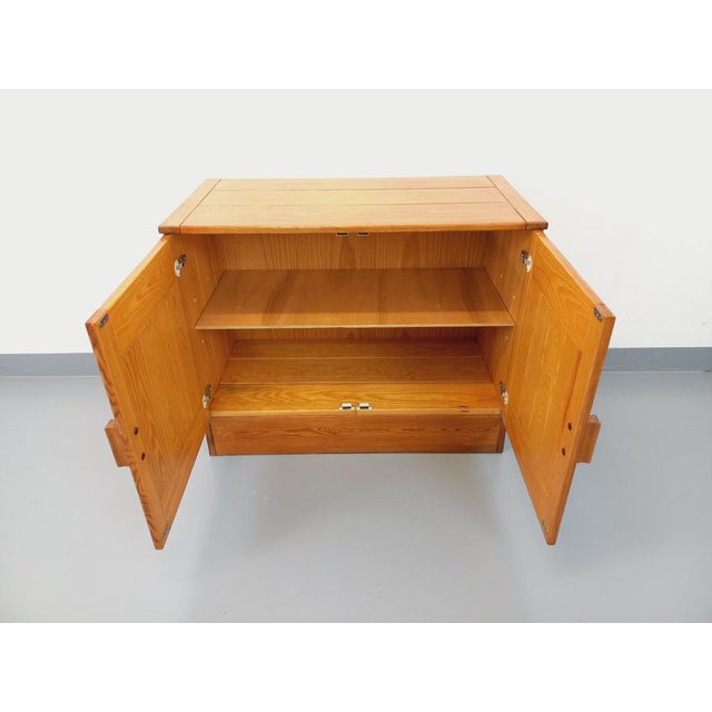 Vintage Storage Unit in Pine in the style of Charlotte Perriand for Les Arcs, 1970s For Sale - Image 10 of 16