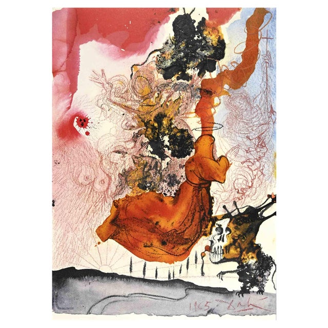 Salvador Dalí, Cadaver in sepulchro Elisei, Lithograph, 1964 For Sale