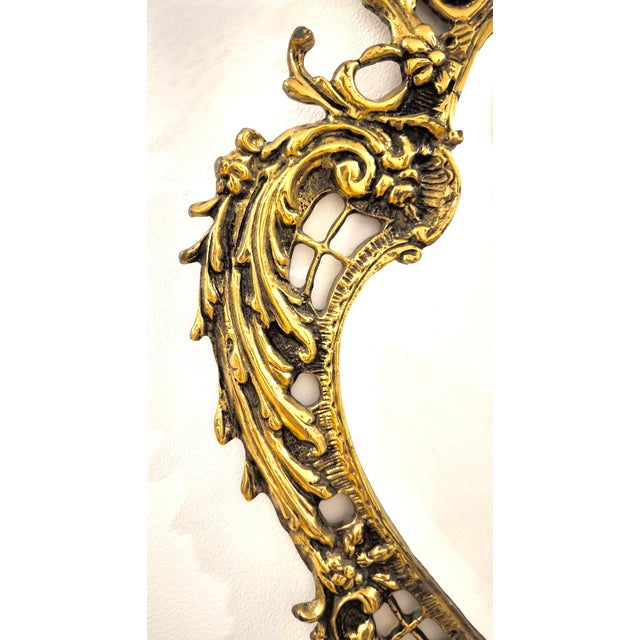 Rococo Louis XV-style Bronze Mirror For Sale - Image 6 of 13