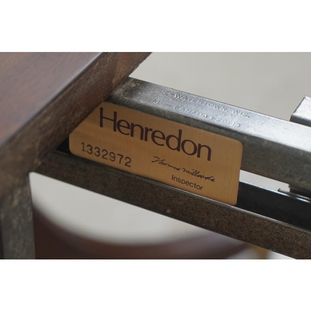 Henredon Georgian Walnut Double Pedestal Dining Table W. 3 Leaves For Sale - Image 17 of 18