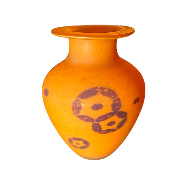 Maison Daum Nancy Art Deco Vase Pâte De Verre Lorraine France Circa 1930 For Sale In New York - Image 6 of 6