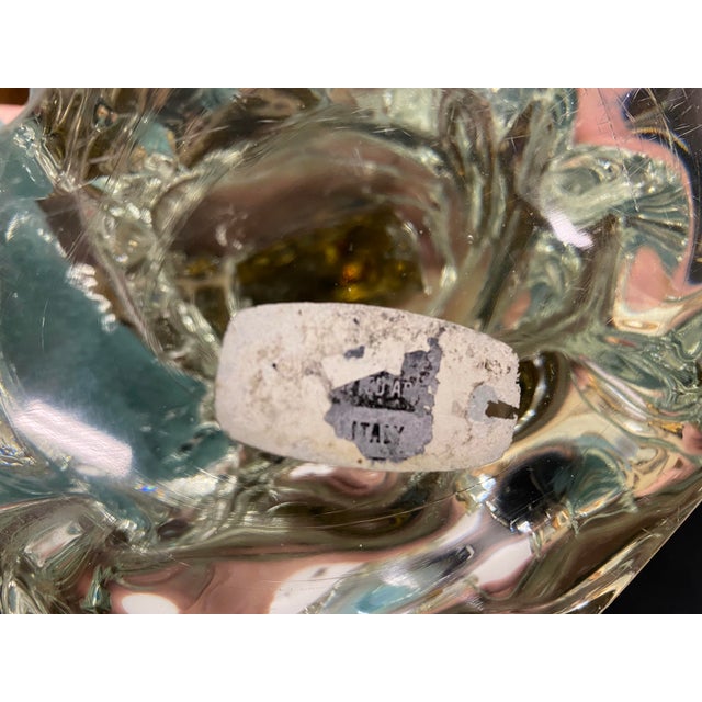 Amber 1950s Salviati Murano Hand Formed Italian Glass Red Amber Antelope For Sale - Image 8 of 12