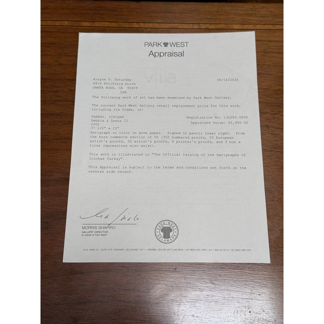 Itzchak Tarkay Debbie & Donna Serigraph + Certificate of Authenticity For Sale - Image 12 of 12
