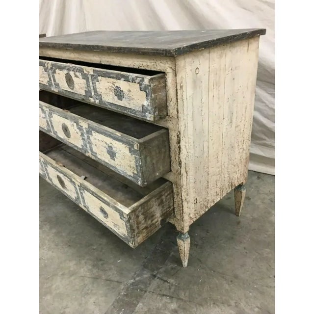 Tuscan Italian Tuscan Painted Three Drawer Commode Dresser For Sale - Image 3 of 9