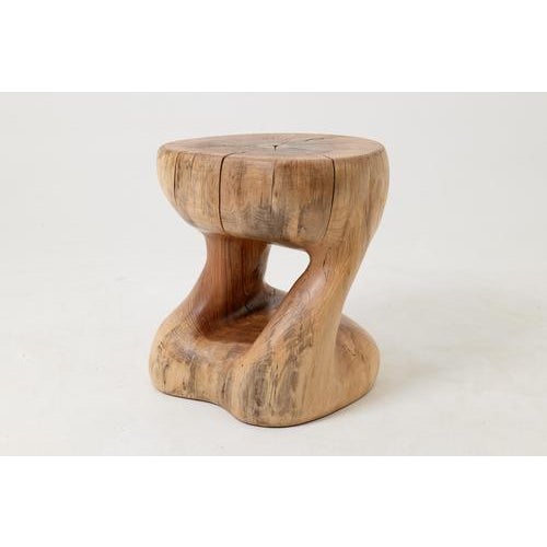 Sculptural Side Table in Walnut from Logniture For Sale - Image 11 of 16