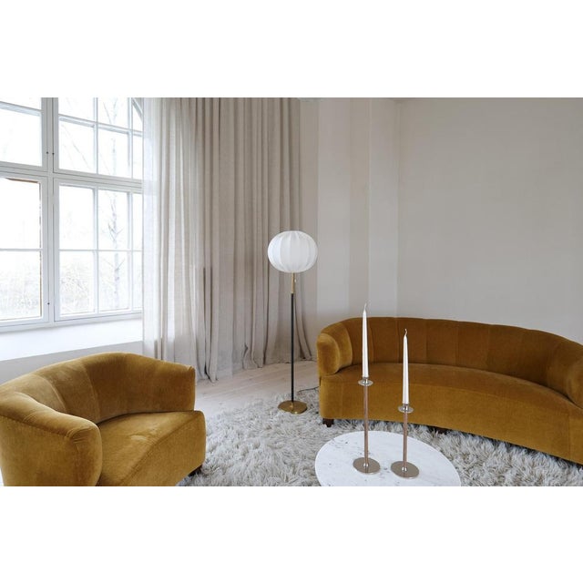 Swedish Art Deco Chairs and Sofa in Velvet, 1930s, Set of 3 For Sale - Image 3 of 18