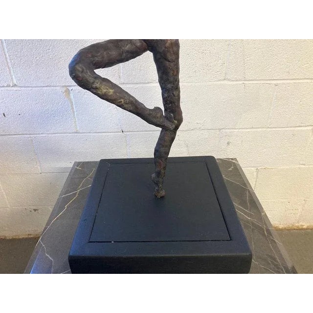 Wood Mid Century Vintage Modern Female Ballerina Original Sculpture For Sale - Image 7 of 11