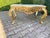 1980s Artisan Louis XVI Gold Beech Marble Coffee Table For Sale - Image 10 of 11