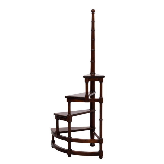 Arthur Brett and Sons Mahogany Library Steps from H. Pander & ZN, England, 1930s For Sale - Image 4 of 12