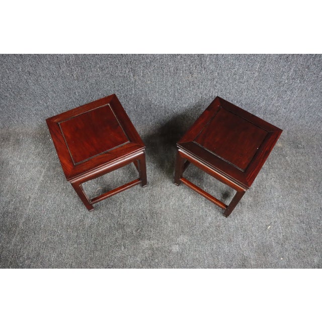 Asian Rosewood Plant Stands/Pair For Sale - Image 4 of 6