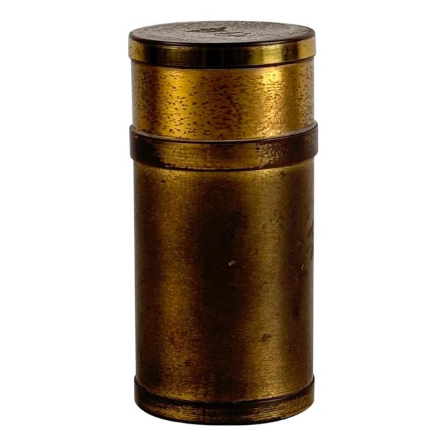 Small Round Brass Box by Gabriella Crespi, 1960s For Sale