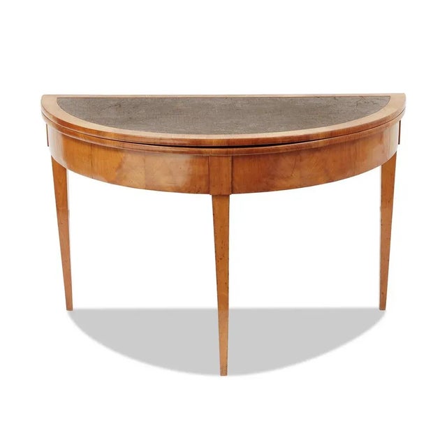 Demi Lune Consol-Folding Table For Sale - Image 5 of 5