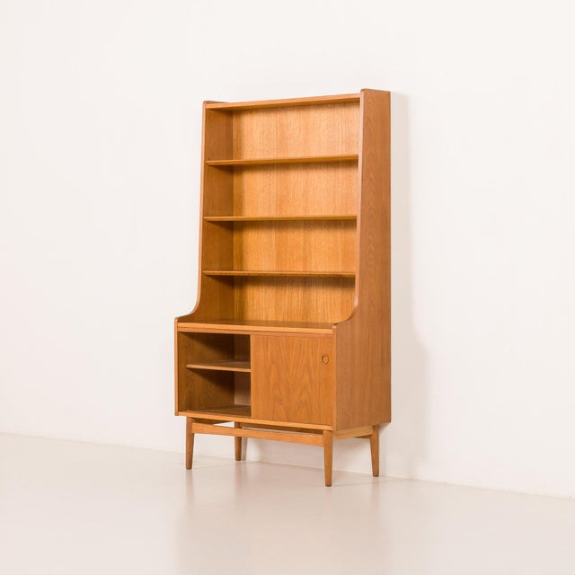 Vintage Oak Bookcase by Johannes Sorth for Nexo, 1960s For Sale - Image 6 of 16