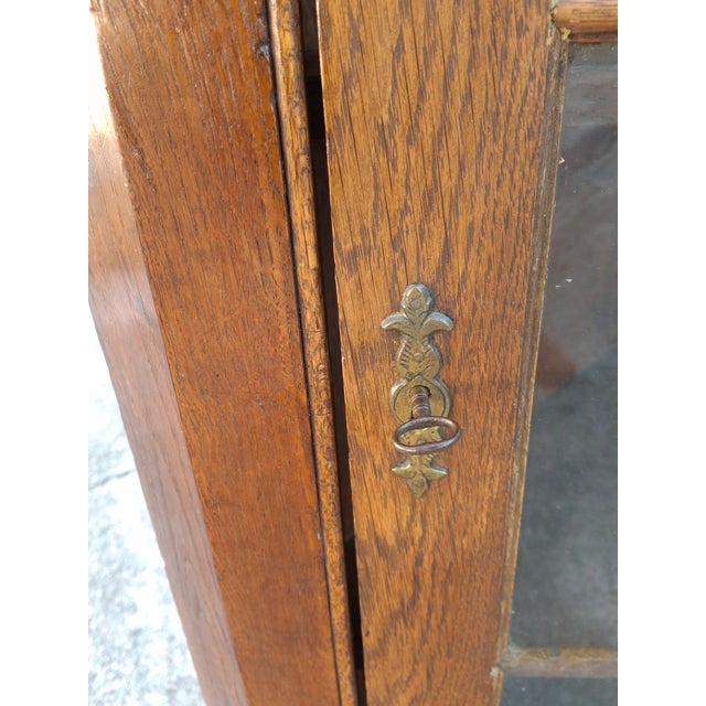 19th Century Victorian Oak Corner Cabinet Cupboard For Sale - Image 10 of 13