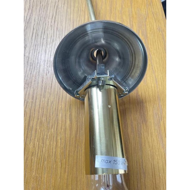 Vintage German Crackle Glass Pendant Lamp from Doria, 1960s For Sale - Image 12 of 15