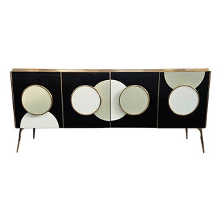 Vintage Backlit Four-Door Sideboard, 1980s For Sale