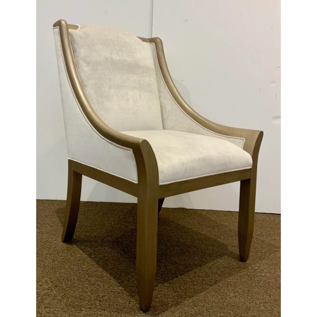 2020s Caracole Signature Modern White Velvet Host and Hostess Game on Chairs Chairs Pair For Sale - Image 5 of 7