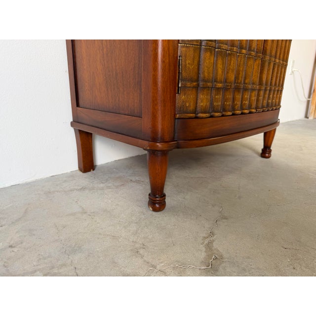 Vintage Theodore Alexander Faux Book Front Mahogany Small Cabinet For Sale - Image 10 of 12
