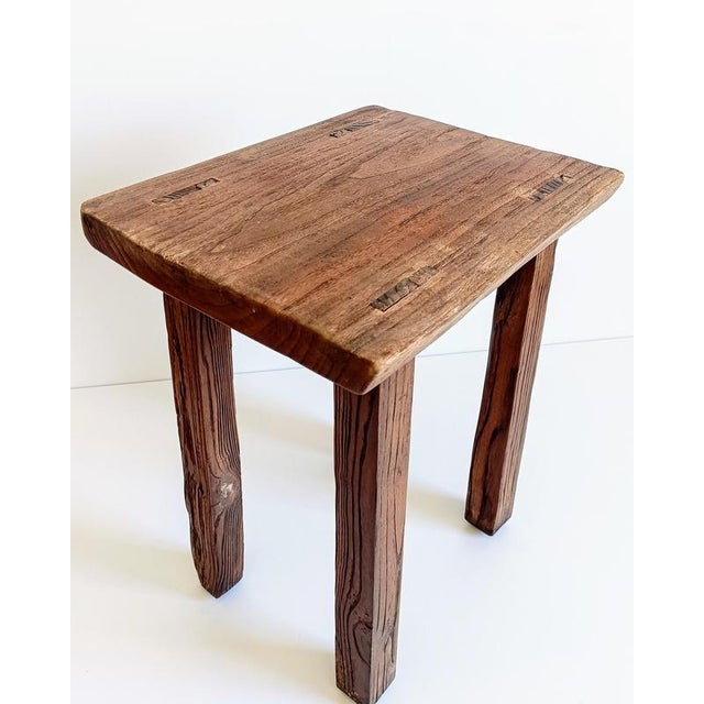 Spanish Colonial Rustic Oak Stool For Sale - Image 10 of 18