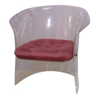 1970's Sculptural Lucite Armchair For Sale