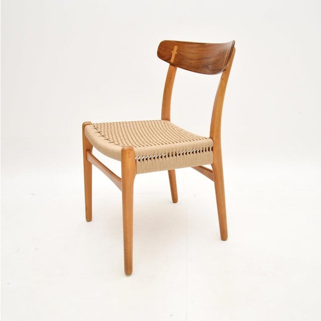 Mid-Century Modern Vintage Danish CH-23 Chair attributed to Hans Wegner for Carl Hansen, 1950s For Sale - Image 3 of 10
